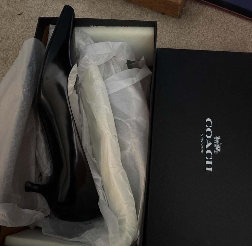 Coach Unipump Jet Mirror Leather Heels